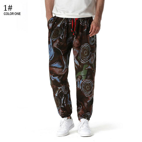 Cotton Linen Sport Joggers Casual Trouser-MF00632-Veeddydropshipping