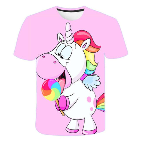 2023 New Summer Baby Boys Unicorn T shirt Cartoon Print Kids T-Shirts-TB01144-Veeddydropshipping