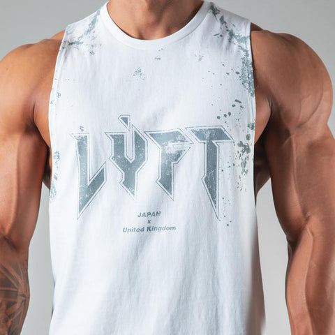 Summer Casual Print Sleeveless Shirt Men Gym-MF00052-Veeddydropshipping