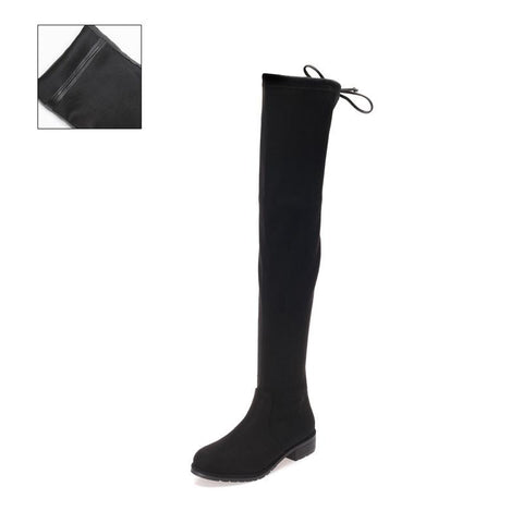 Stretch Female Boots Over the Knee Long High Genuine-BS00940-Veeddydropshipping