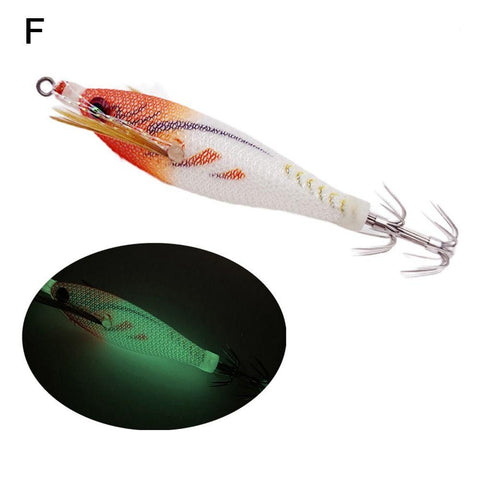 105mm 10g Fishing Lure Artificial Squid Hook Jigs Noctilucent Squid Cuttlefish -OS00522-Veeddydropshipping