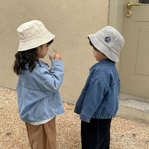 Spring Unisex Children Denim Coats Boys Girls Outerwear-Veeddydropshipping