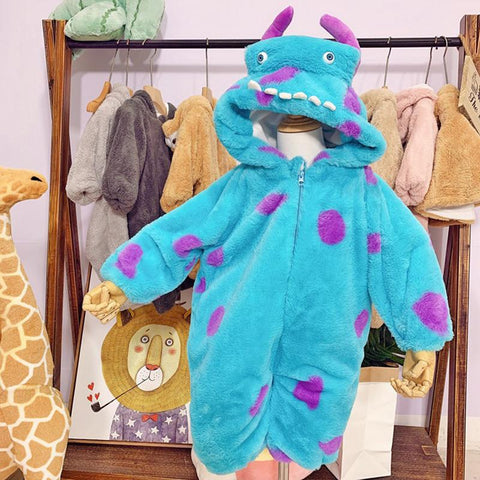 Disney James P Sullivan Monster Cartoon Pajamas Suit Children Thick-TB01067-Veeddydropshipping