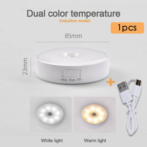 Motion Sensor Light LED Cabinet Light USB Rechargeable Nightlight Wireless-CE00764-Veeddydropshipping
