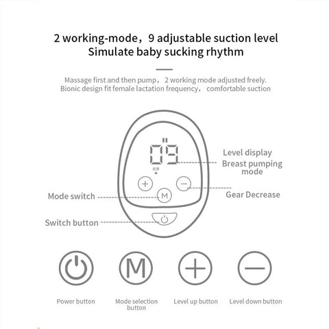 Portable LCD Electric Wearable Breast Pump Automatic Hands-free Silent-TB00663-Veeddydropshipping