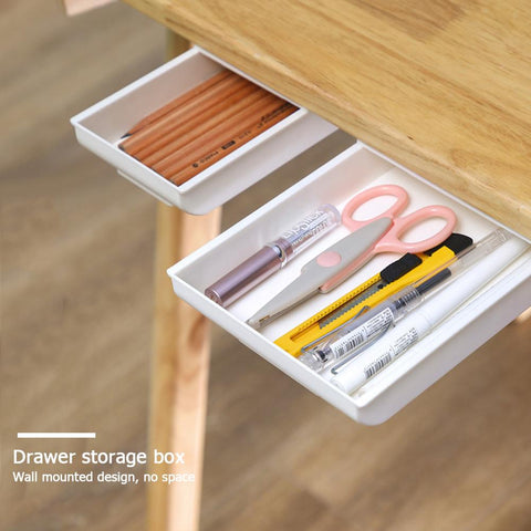 Under Desk Stand Self-adhesive Under-drawer Storage-HA00814-Veeddydropshipping