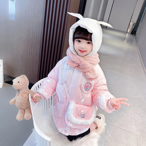 Girls Winter Thermal Padding Jackets and Coats Child Warm Outerwear for Girls-TB01243-Veeddydropshipping