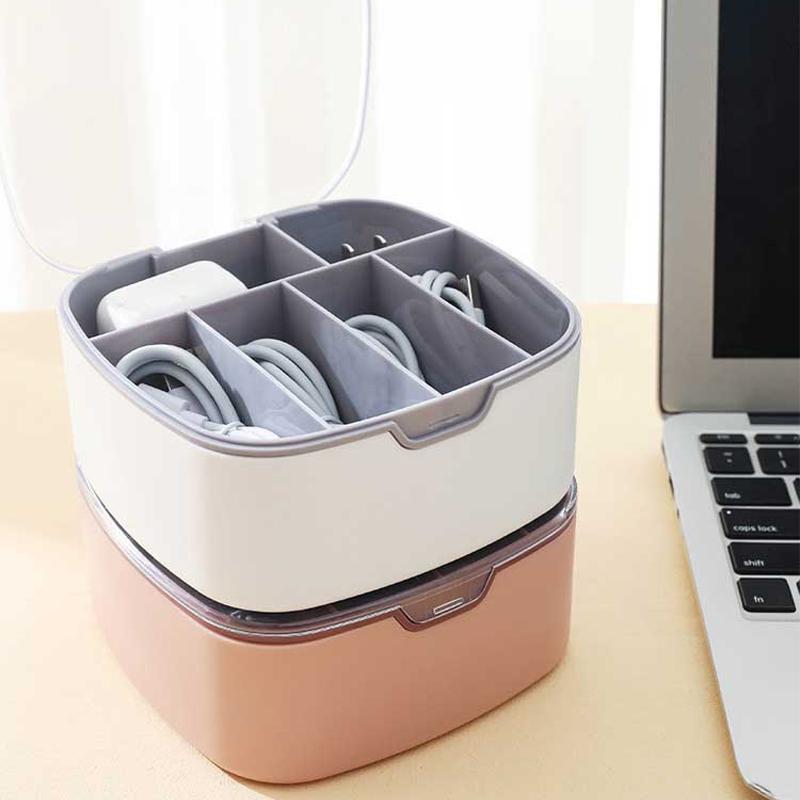 Dust-proof Wire Cable Holder Box Office Drawer  Storage Box-Veeddydropshipping