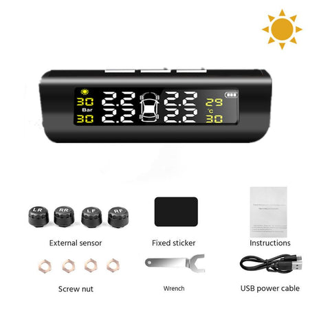 Smart Car TPMS Tire Pressure Monitoring System Solar Power Digital-AM00150-Veeddydropshipping