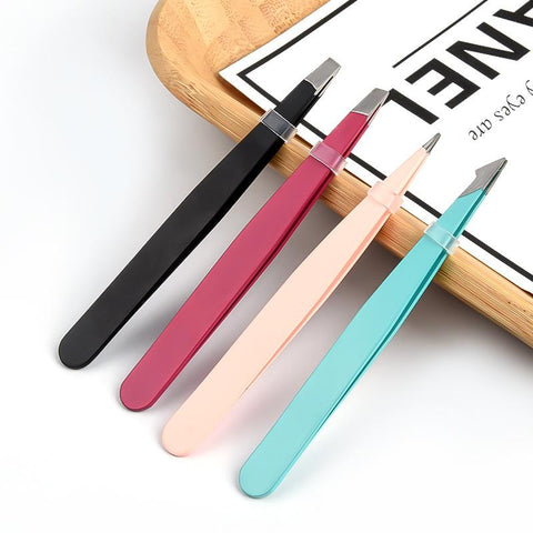 Eyebrow Tweezer Hairs Puller Stainless Steel Makeup-BH00765-Veeddydropshipping