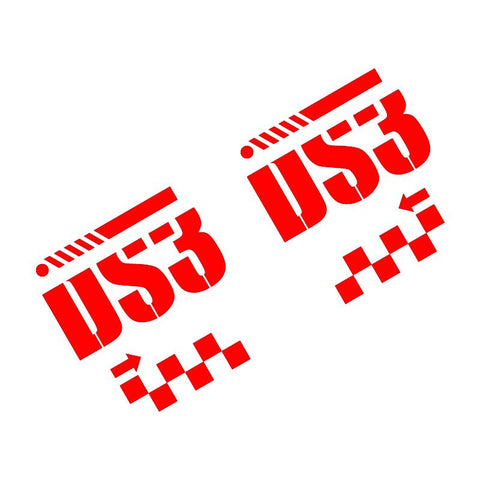 Emblem Racing Sport Lattice Graphics Vinyl Decals Auto-AM00932-Veeddydropshipping