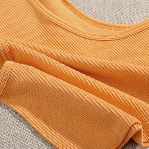 Crop Top Women Solid Basic T-shirts-WF00017-Veeddydropshipping