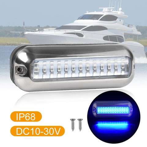 39 LED Stainless Steel Boat Transom Lamp Underwater Pontoon Marine-TI00992-Veeddydropshipping