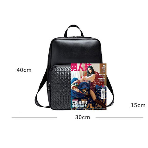 Men Backpack Fashion Real Natural Leather Student Backpack-BS00322-Veeddydropshipping