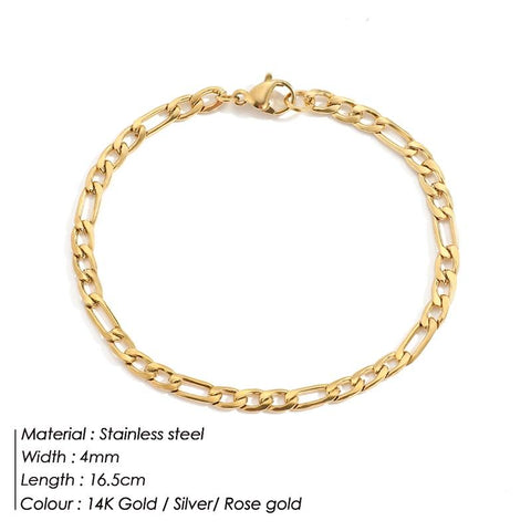 Stainless Steel Bracelet Gold Color Charm Bracelets-JW00956-Veeddydropshipping