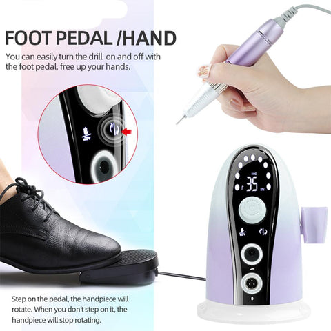 Rechargeable Nail Drill Machine Electric for Nail Bits Set-BH01061-Veeddydropshipping