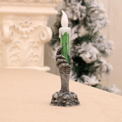 Halloween LED Lights Horror Skull Ghost Holding Candle-HA00357-Veeddydropshipping