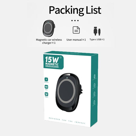 Magnetic Wireless Car Charger 15W Qi Car Charger-PA01110-Veeddydropshipping
