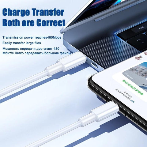 PD 100W Fast Charge Data Cable For Huawei P30 Samsung Xiaomi Phone USB C to USB Type-C-PA00400-Veeddydropshipping