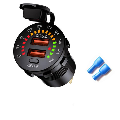 QC 3.0 18W Dual USB Car Charger 12V 24V-PA01156-Veeddydropshipping