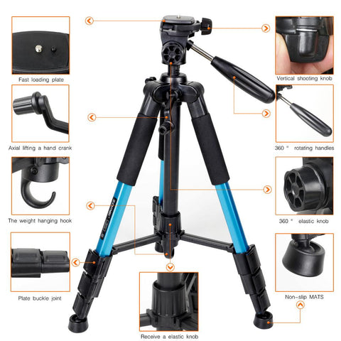 Q111 Professional Portable Travel Aluminum Camera Tripod&amp;Pan Head -CE00319-Veeddydropshipping