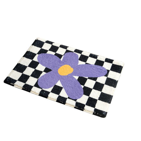 Checkerboard Carpet Non Slip Water Absorbing Mat-HA00517-Veeddydropshipping