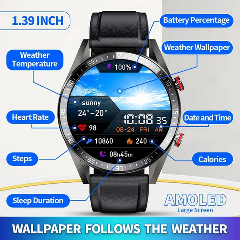 2023 New 454*454 Screen Smart Watch Always Display The Time Bluetooth -CE00616-Veeddydropshipping