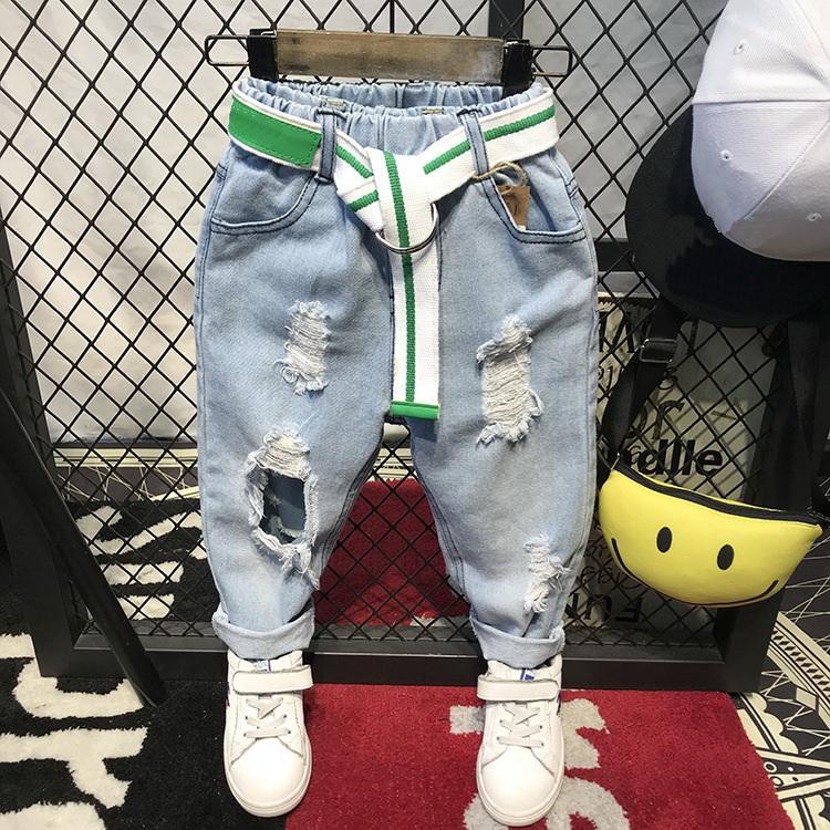 Children Broken Hole Pants Trousers Baby Boys Jeans Brand Fashion-TB01295-Veeddydropshipping