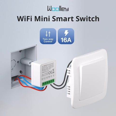 16A Wifi Smart Switch 2-way Control Mini Wifi Relay Smart Home Appliance-TI01126-Veeddydropshipping