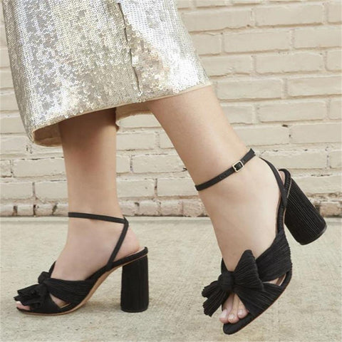 Quality Open Peep Toe Bowknot High Heels Women Sandals-BS00842-Veeddydropshipping