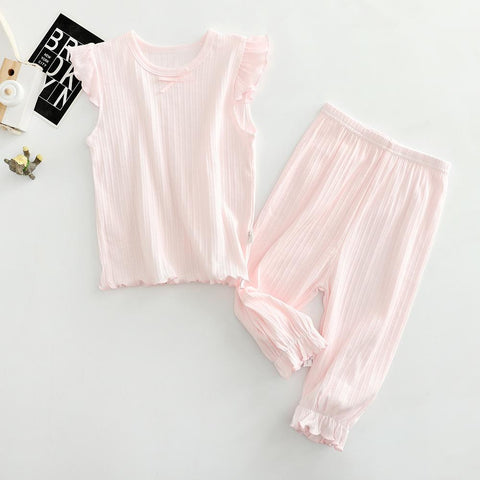 Summer Pajamas for Girls 2023 Children Sleepwear Cotton Kids Pijama-TB01050-Veeddydropshipping