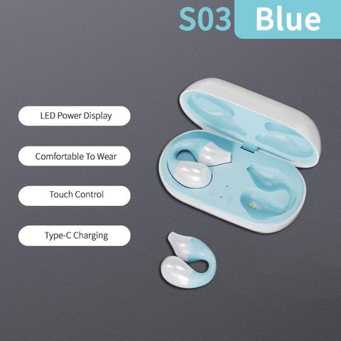 NEW Bone Conduction Earphone Bluetooth 5.2 Ear Clip on Ear Earring-Veeddydropshipping