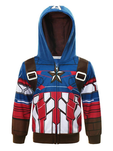 Superheroes Hoodie Sweatshirt Super Toddler Kids SweaterJacket Role Play-TB01331-Veeddydropshipping