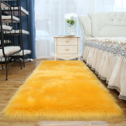Faux Fur Area Rugs Artificial Sheepskin Fur Carpet-HA00479-Veeddydropshipping