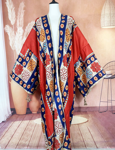 Fashion Europe Women Long Sleeve Duster Coat-WF01713-Veeddydropshipping