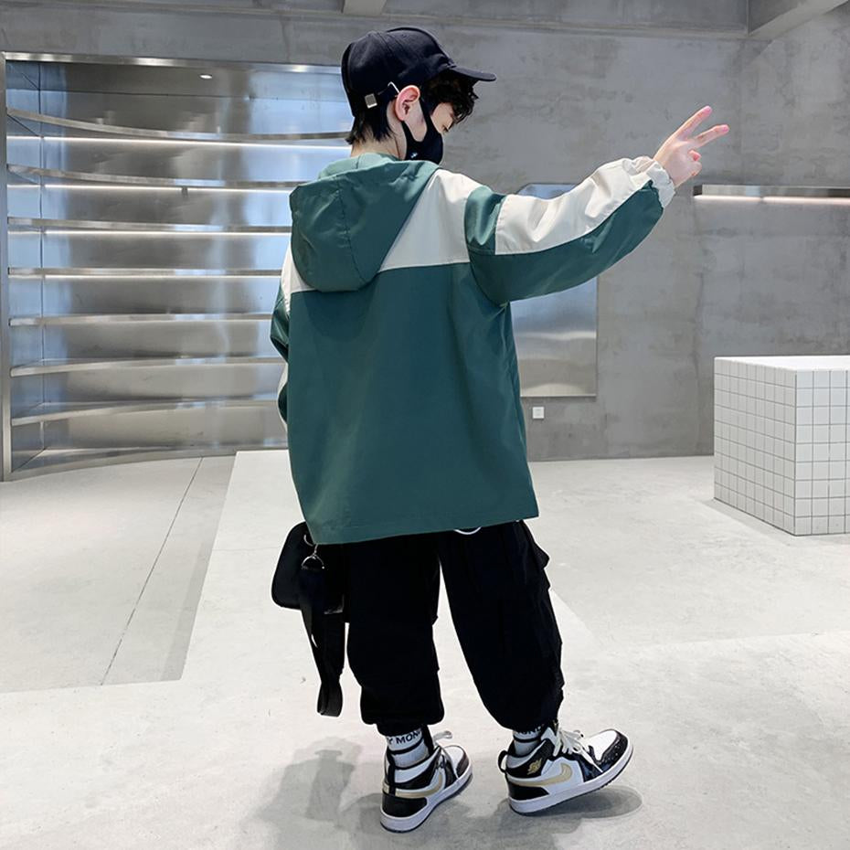 Boys Jacket Outerwear Patchwork Kids Coats-Veeddydropshipping