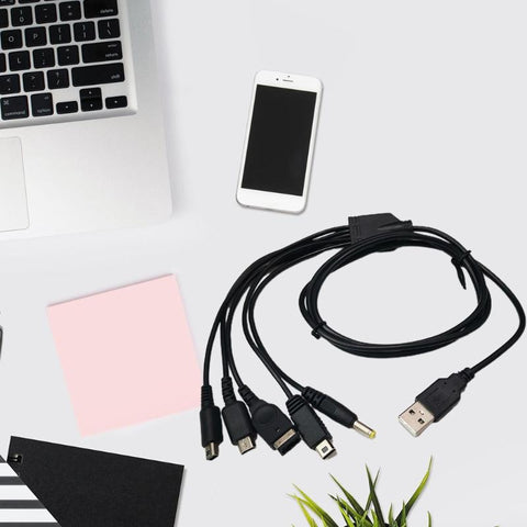 1.2m/4ft 5 in 1 USB Charger Cable Multi Charging Cord Fast Charge Wire Line -CE01481-Veeddydropshipping