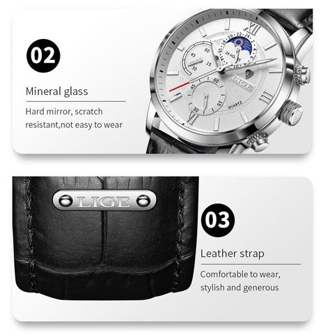 Watches Brand Luxury Man Fashion Watch Leather Waterproof-JW00684-Veeddydropshipping