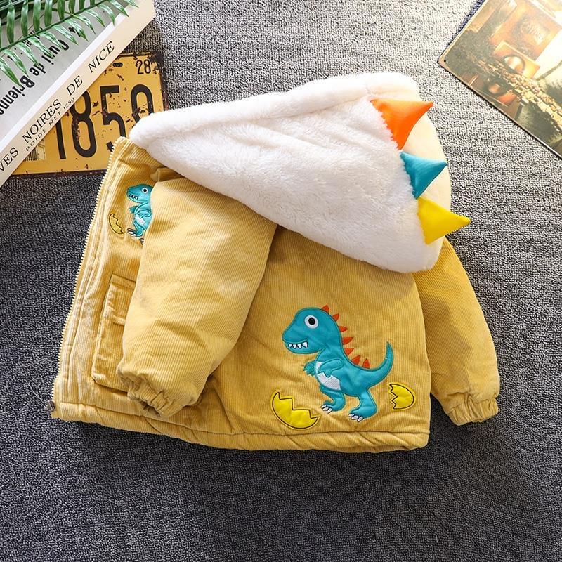 Kids Winter Clothes Boys Warm Fleece Jackets Coat Hooded Parka-Veeddydropshipping