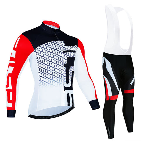 Thermal Fleece Cycling Jersey Set Men Cycling Clothing Warm Mountain Bike -OS01169-Veeddydropshipping