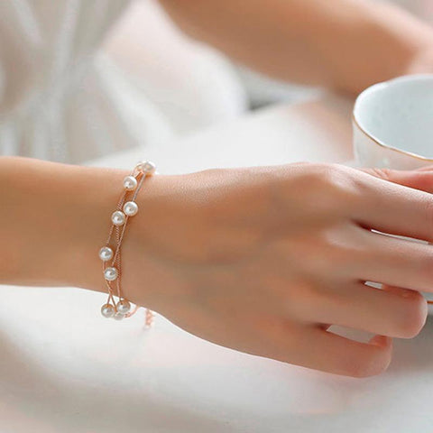 Multilayer Pearl Jewelry Set Luxury 2-Color Fashion   -JW00315-Veeddydropshipping