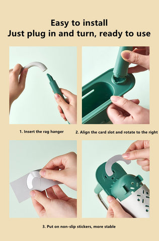 Shelf Kitchen Sinks Organizer Soap Sponge Holder-HA00918-Veeddydropshipping