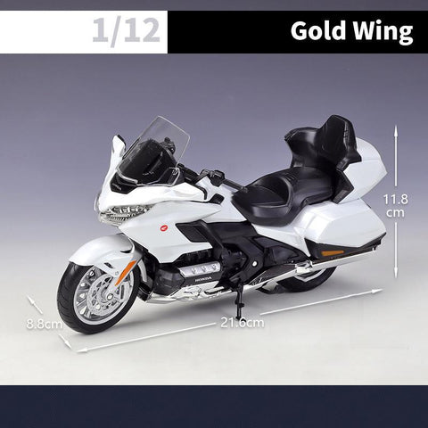 WELLY 1:12 2020 Honda Gold Wing Motorcycle Simulation Alloy Model-TB01432-Veeddydropshipping