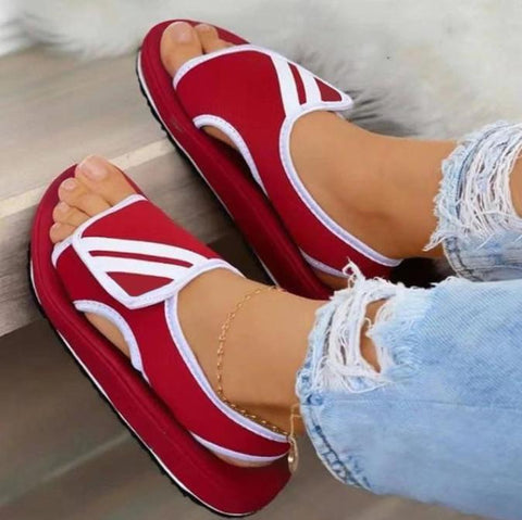Sandals Ladies Sandals Wedge Beach Shoes Low Top Platform Pumps-BS00812-Veeddydropshipping