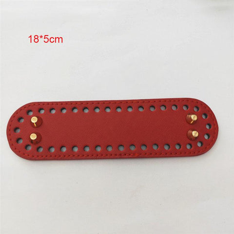 Bag PU leather Bag Base Handmade Bottom With Holes Diy-BS00768-Veeddydropshipping