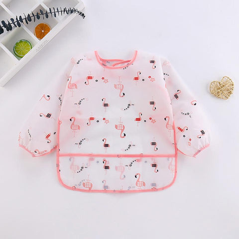 New Cute Children Baby Kids Toddler Bibs Waterproof Long Sleeve-TB00301-Veeddydropshipping