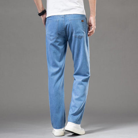Spring Summer Men&#39;s Business Fashion Straight Thin Jeans 2023 New Stretch-TB01302-Veeddydropshipping