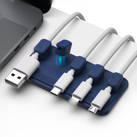 Magnetic Wire Organizer Desktop Cable Clip Protector Cable Organizer Row Plug Fixed Charging-PA00883-Veeddydropshipping