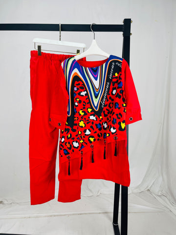 African Fashion Dress and Trousers Suit-WF01681-Veeddydropshipping