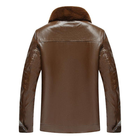 fur one middle-aged and elderly leather jacket men&#39;s new plus-MF01387-Veeddydropshipping